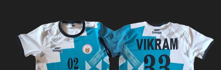 Vikram 33 Kabaddi Jersey – Blue White Custom Team Uniform | Premium Sports T-Shirt